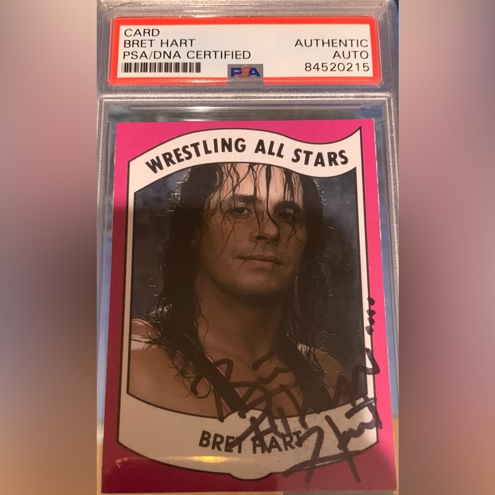Bret Hart Wrestling All-Stars autographed trading card, PSA verified